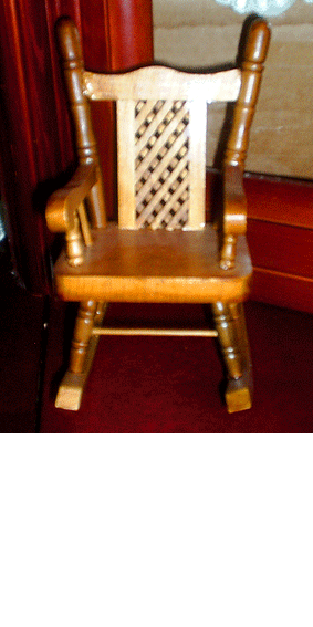 Кресло- качалка кукольное - миниатюра