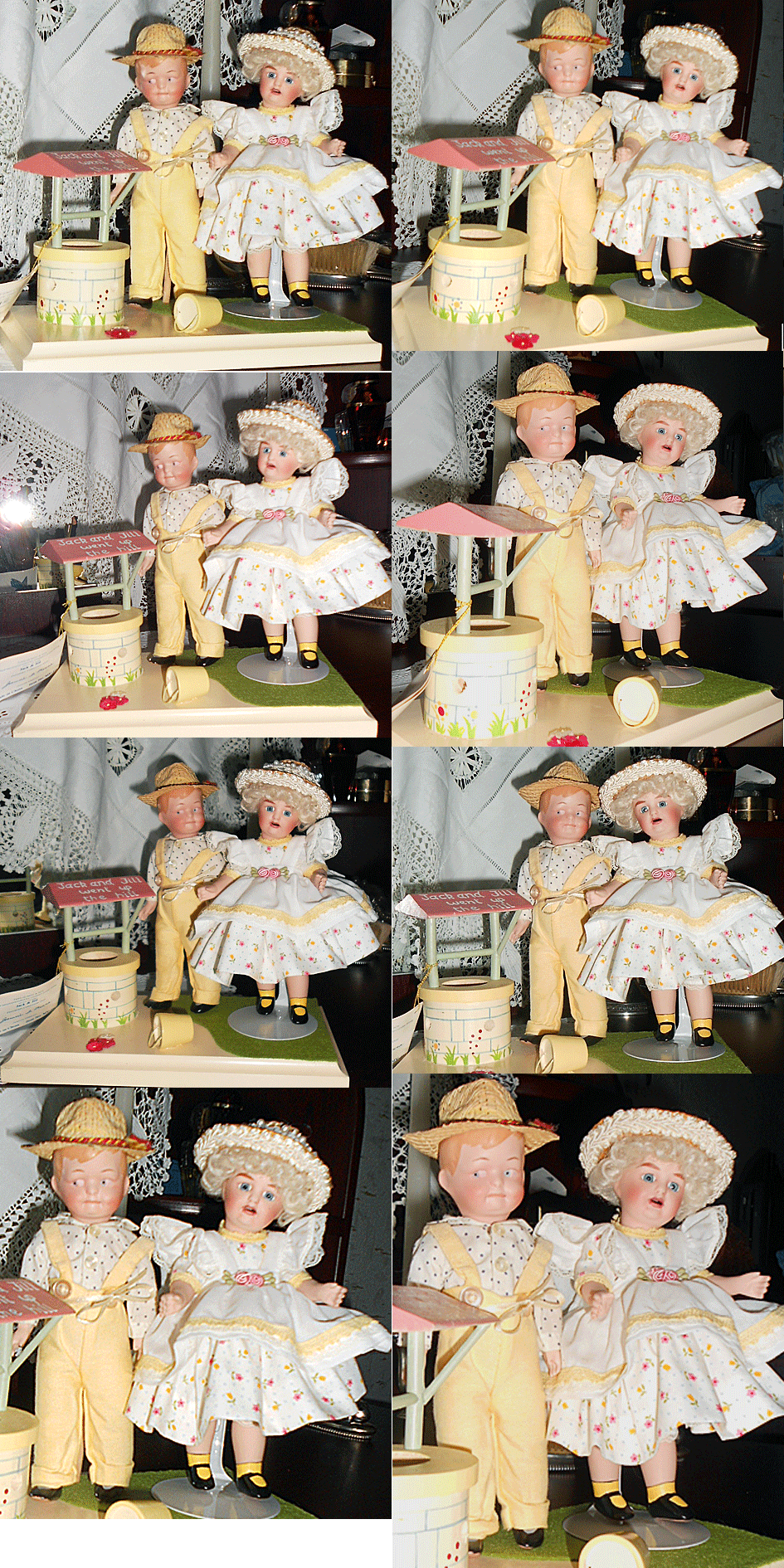 Фарфоровые куклы реплики " Джек и Джилл" автор Ди Мауро ,
