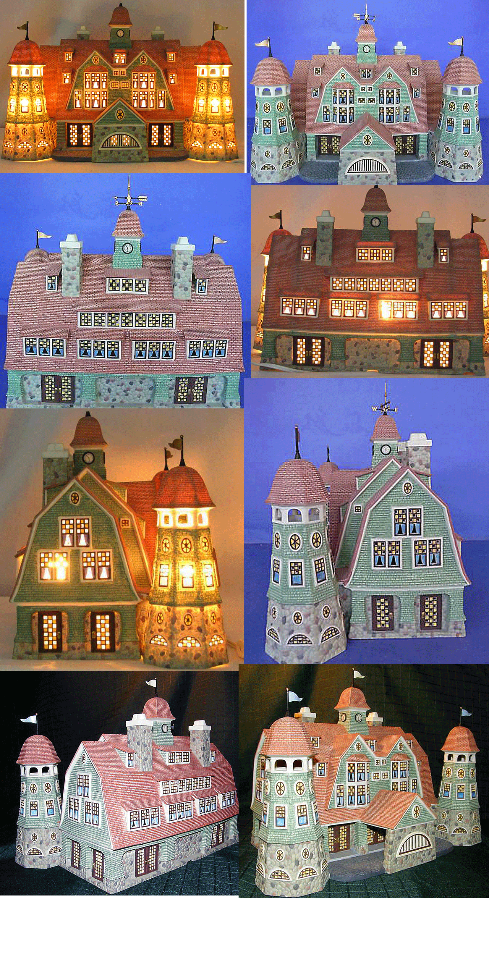 Фарфоровый домик-освещенный  анимированный "Гранд Вью Отель"