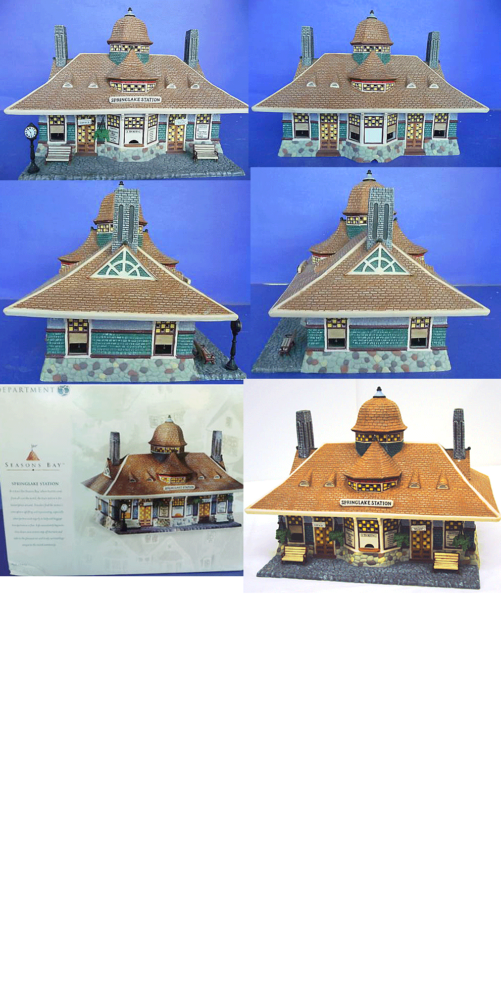 Фарфоровый домик-освещенный  анимированный "Спринг Лейк Стэйшн"