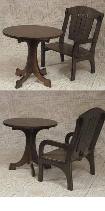 Стол+ кресло для крупной куклы