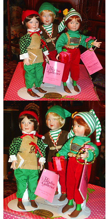 Кукла "Новогодние Эльфы " набор 3 эльфа - Патрисия Роз